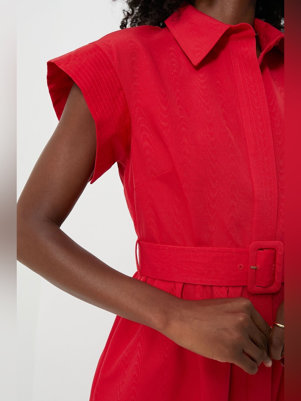 New Tuckernuck Chloe Red Belted Shirt Dress - size M. - Picture 6 of 11